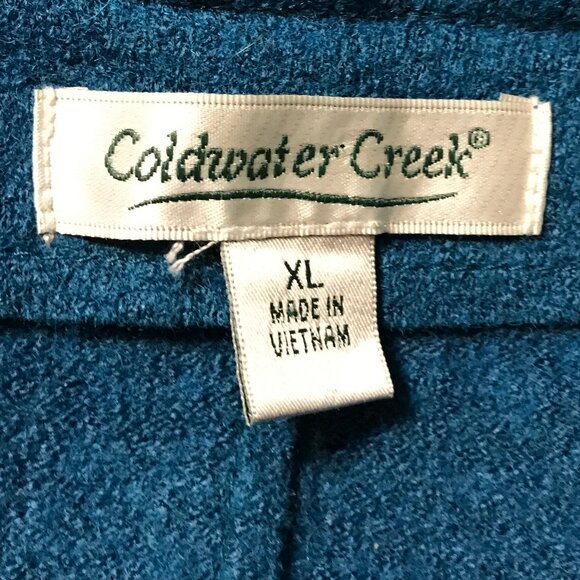 Coldwater Creek Blue Wool Blend  Cardigan Xl - Picture 12 of 15
